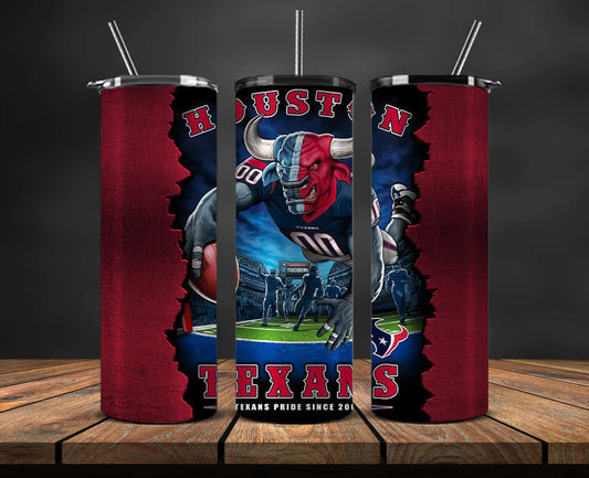 Houston Texans Tumbler, Texans Logo Tumbler ,NFL Season 2023, Design 45