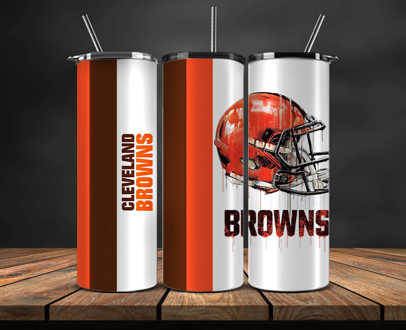 Cleveland Browns Tumbler Wrap, NFL Logo Tumbler Png, NFL Design Png-46