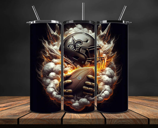 New Orleans Saints Tumbler Wrap, American Football Tumbler PNG -48