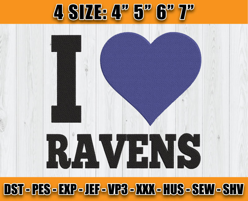 Ravens Embroidery, NFL Ravens Embroidery, NFL Machine Embroidery Digital 49