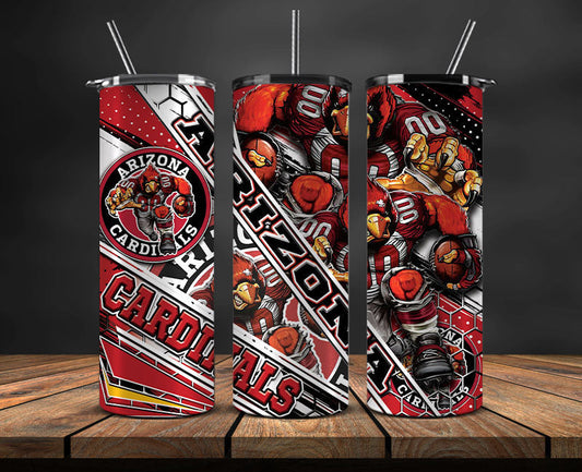 Cardinals Football Png , Football Tumbler Png ,Sport Tumbler Wrap 04