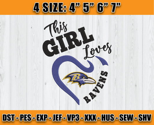 Ravens Embroidery, NFL Ravens Embroidery, NFL Machine Embroidery Digital 50