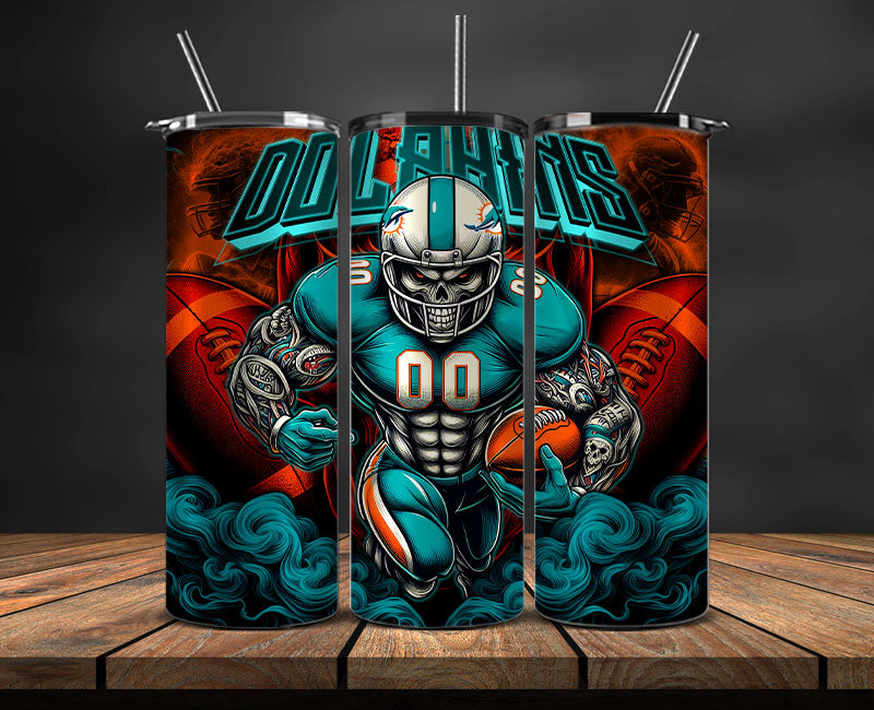 Miami Dolphins Tumbler Wrap, NFL Tumbler Wrap By AI, AI Tumbler Wrap 52