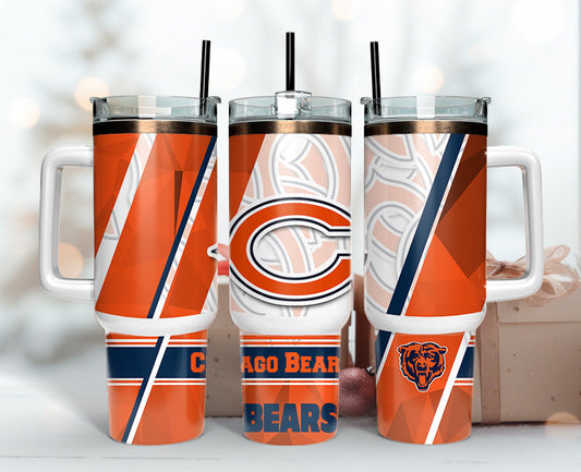 Chicago Bears 40oz Tumbler,NFL Tumbler Wrap , 40oz Tumbler Sublimation Png , 40oz Tumbler Wrap 71