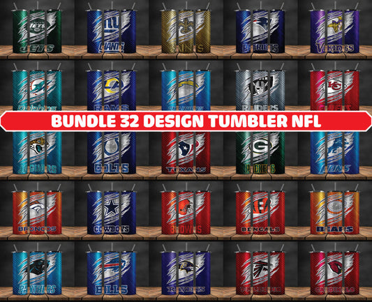 Bundle NFL  Logo Tumbler Wrap, Bundle Sport Tumbler 60