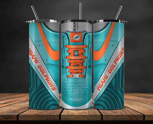 Miami Dolphins Tumbler Wrap, NFL Sneaker Tumbler Wrap  62