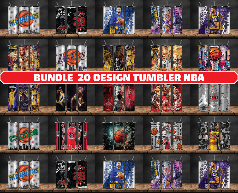 Bundle NBA  Logo Tumbler Wrap, Bundle Sport Tumbler ,NBA DS 66