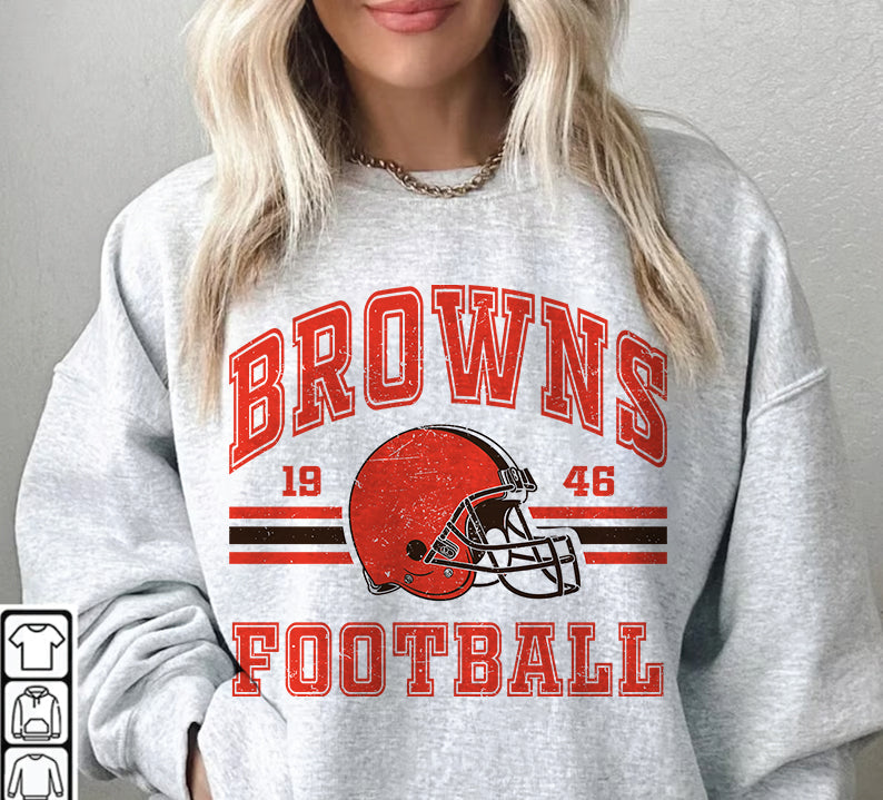 Cleveland Browns Football Sweatshirt png ,  T-Shirt Png, NFL T-Shirt Design 06