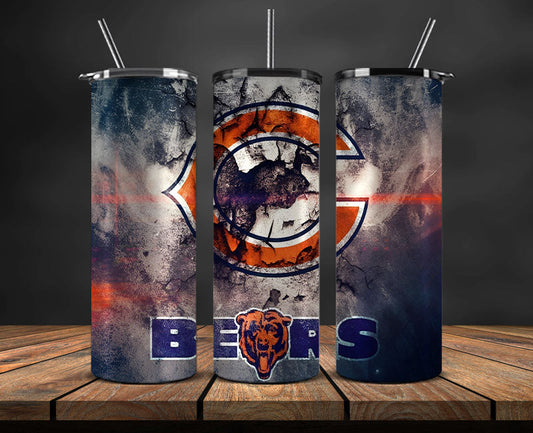 Chicago Bears   Tumbler Wrap, American Football Tumbler PNG -06