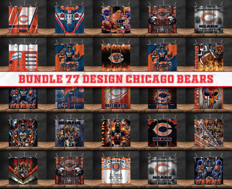 Chicago Bears Tumbler Wrap , Football Tumbler Png ,32 Team Sport png 06