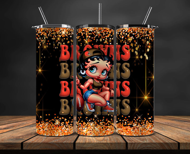 Cleveland Browns Tumbler Wraps, NFL Tumbler Wrap By AI, AI Tumbler Wrap 6