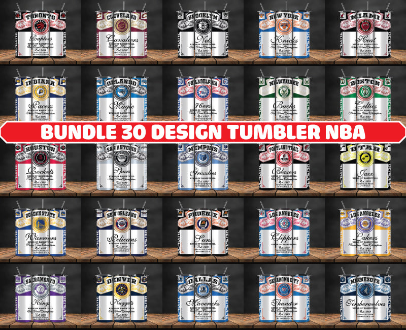 Bundle NBA  Logo Tumbler Wrap, Bundle Sport Tumbler 74