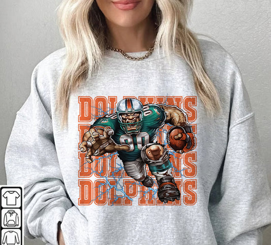 Miami Dolphins Football Sweatshirt png ,  T-Shirt Png, NFL T-Shirt Design 77