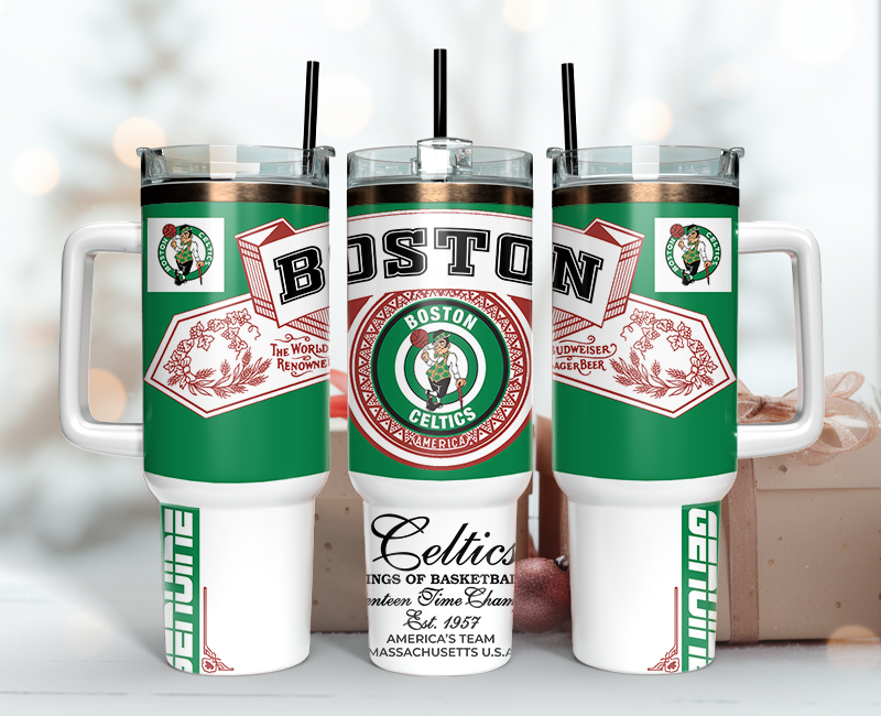 Boston Celtics Tumbler Wrap 40oz, Nba Tumbler Wrap 40oz