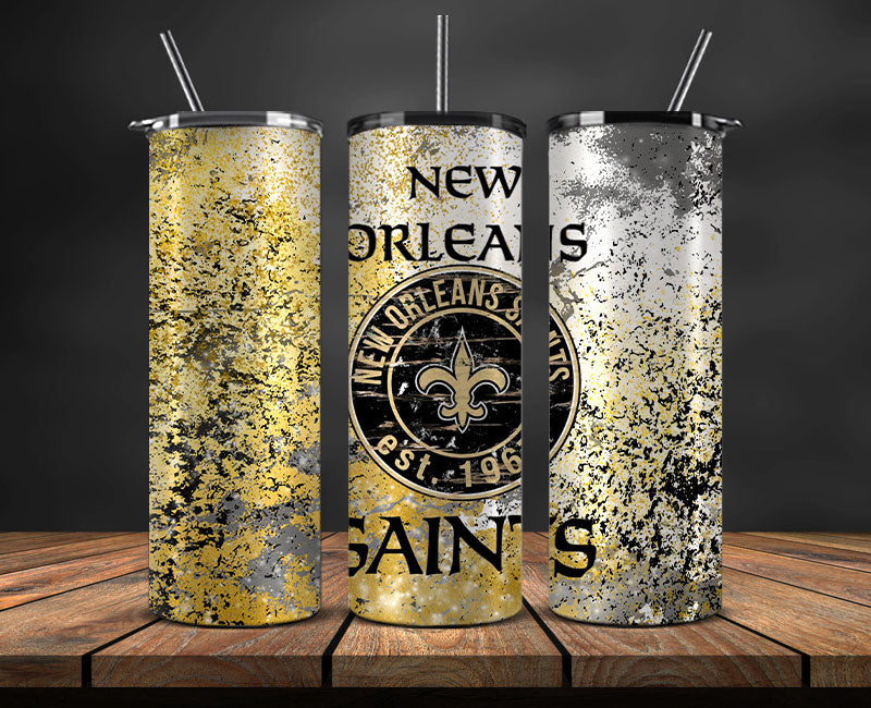 New Orleans Saints Tumbler Wrap, American Football Tumbler PNG -07