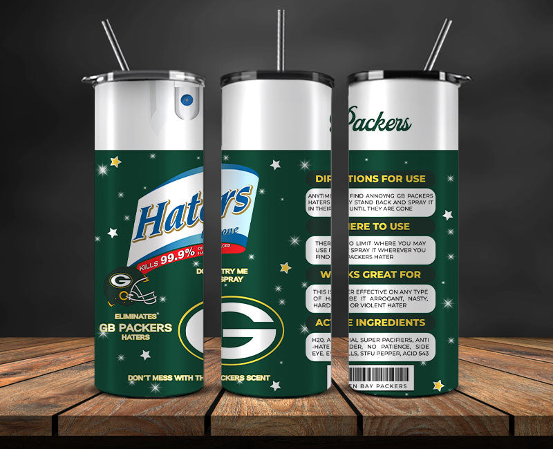 Green Bay Packers Haters Be Gone Tumbler Png, Nfl Tumbler Png 07