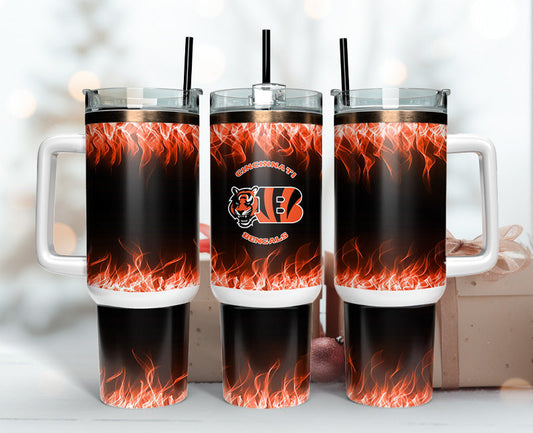 Cincinnati Bengals 40oz Tumbler,NFL Tumbler Wrap , 40oz Tumbler Sublimation Png , 40oz Tumbler Wrap 07