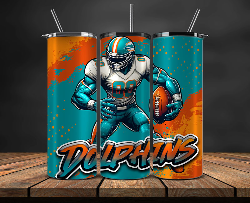 Miami Dolphins Tumbler Wrap, NFL Tumbler Wrap By AI, AI Tumbler Wrap 84