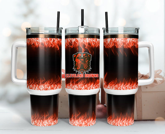 Cleveland Browns 40oz Tumbler,NFL Tumbler Wrap , 40oz Tumbler Sublimation Png , 40oz Tumbler Wrap 08