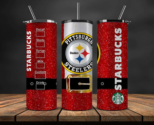 Pittsburgh Steelers Christmas Tumbler Png,NFL Merry Christmas Png, NFL Christmas Tumbler Wrap 92