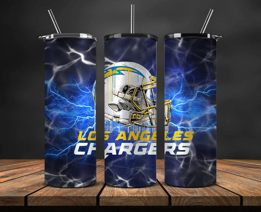 Los Angeles Chargers Tumbler Wrap, American Football Tumbler PNG -09