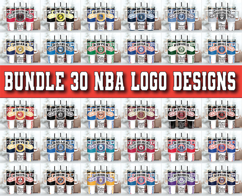 Bundle 30 Team Tumbler Wrap 40oz, Nba Tumbler Wrap 40oz