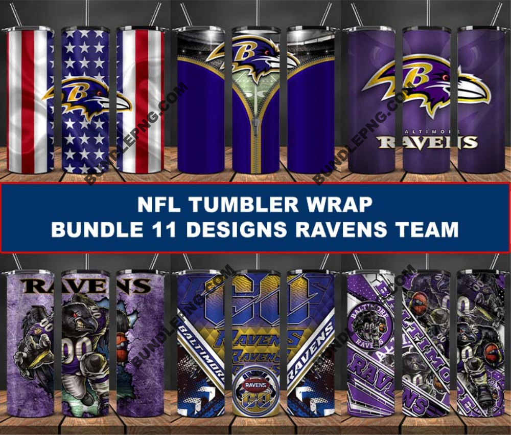 Ravens Tumbler Wrap , Football Tumbler Png ,32 Team Sport02